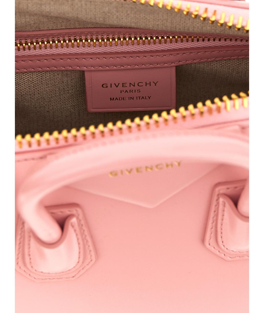 GIVENCHY Розовая кожаная сумка тоут, фото 4