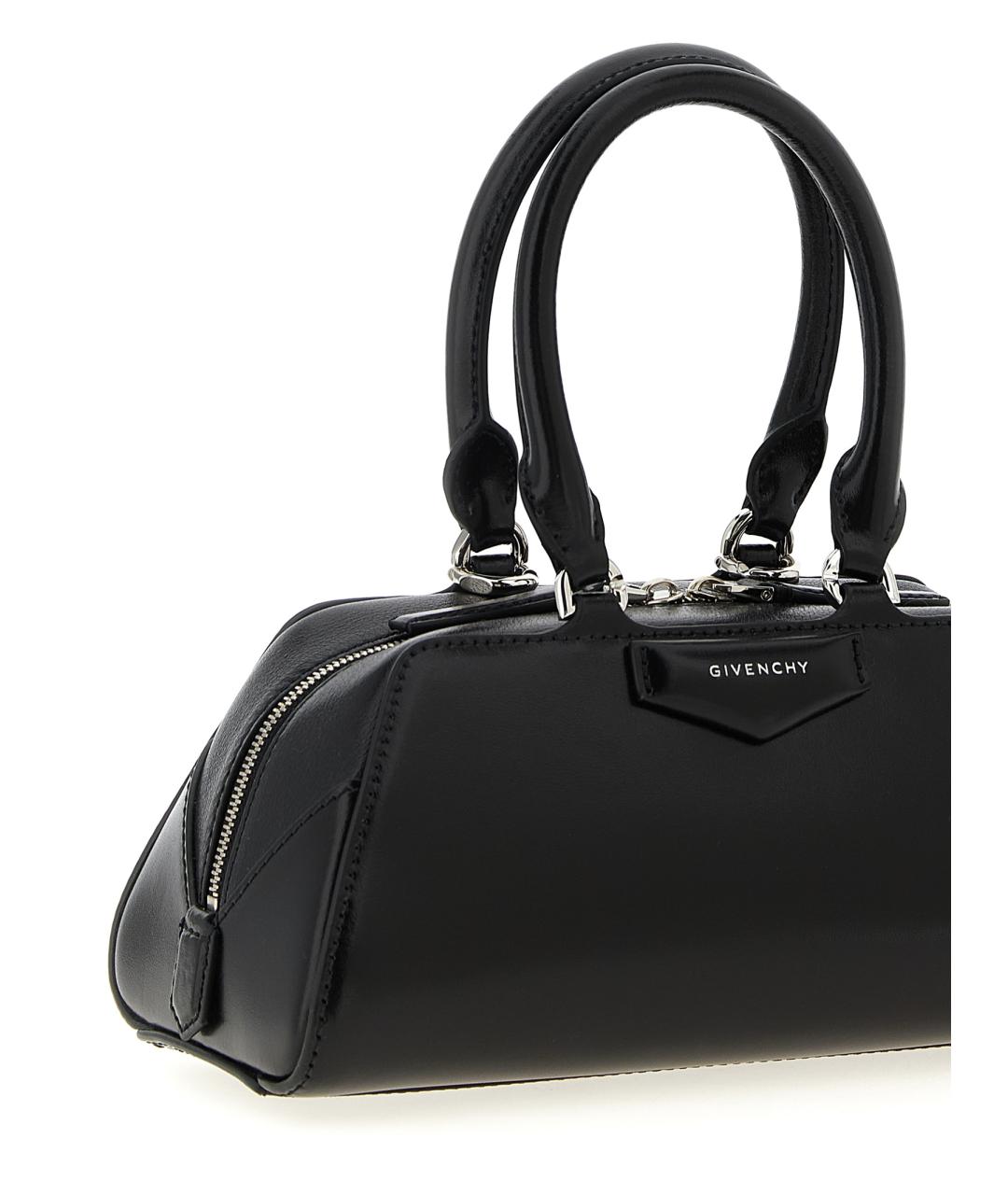 GIVENCHY Черная кожаная сумка с короткими ручками, фото 3