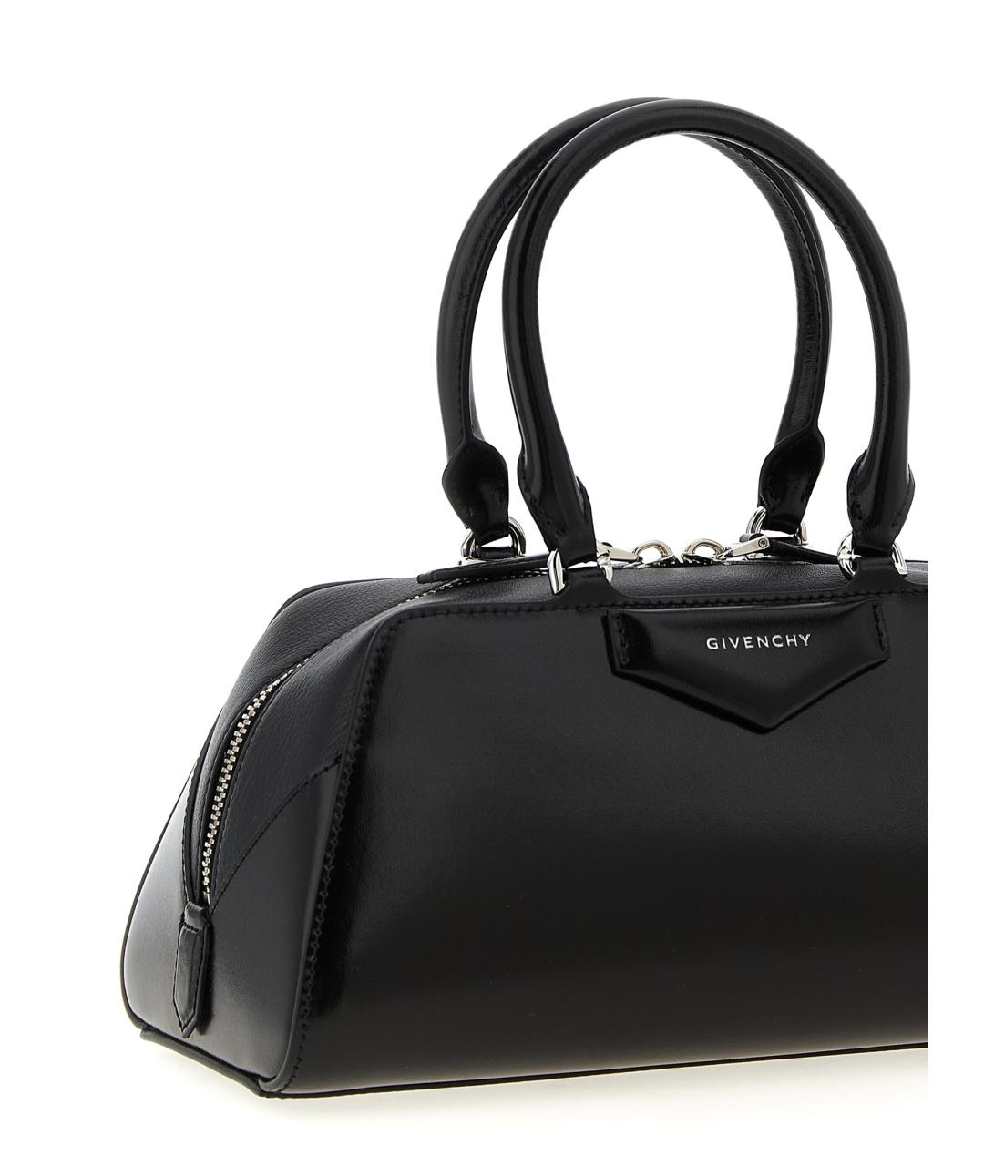 GIVENCHY Черная кожаная сумка с короткими ручками, фото 3