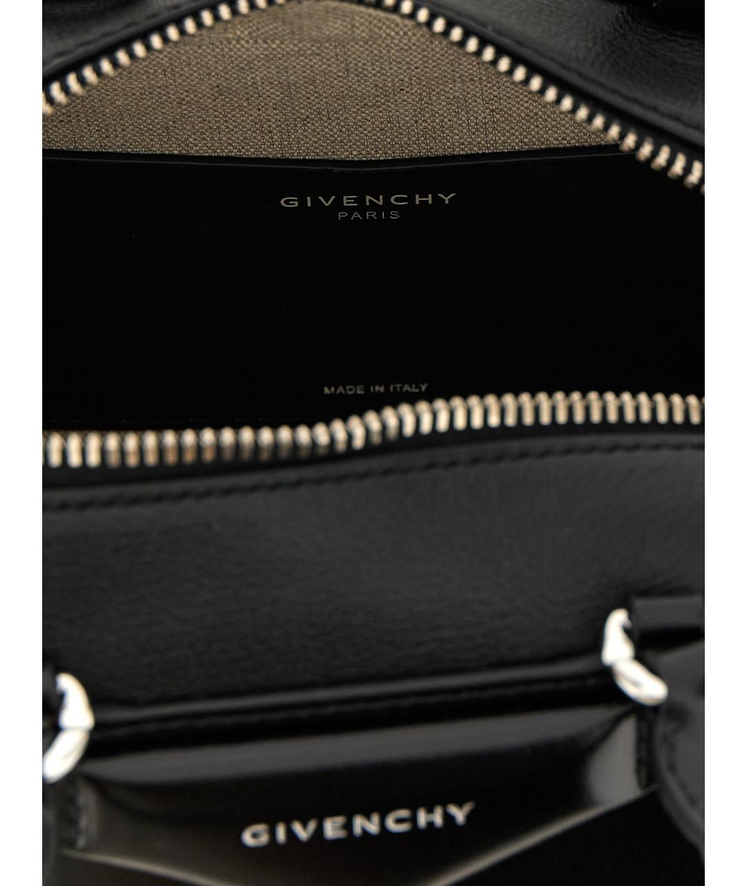 GIVENCHY Черная кожаная сумка с короткими ручками, фото 4