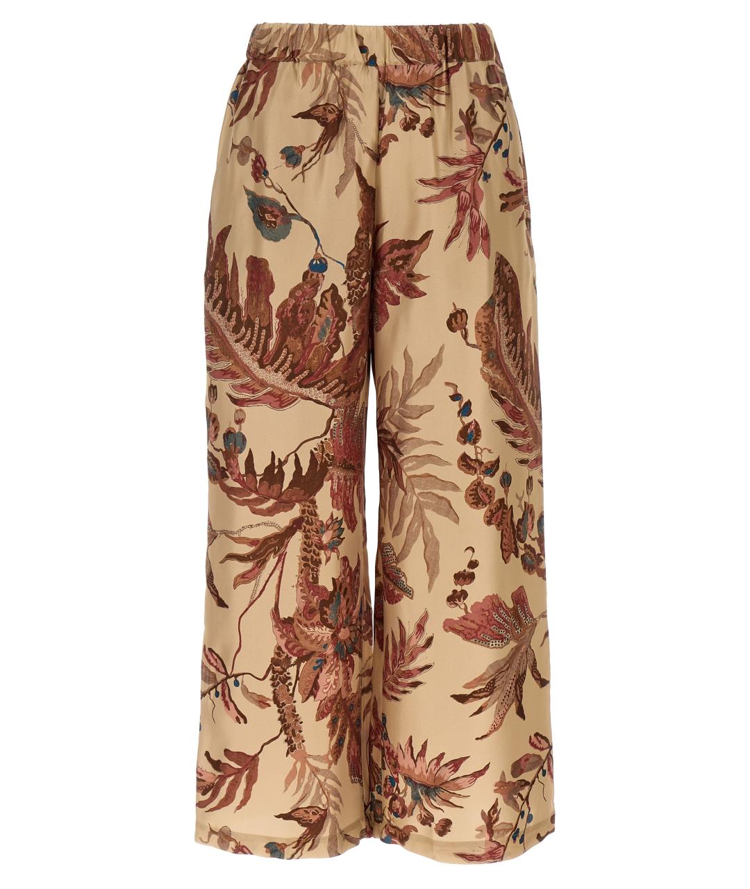 WEEKEND MAX MARA Мульти шелковые прямые брюки, фото 1