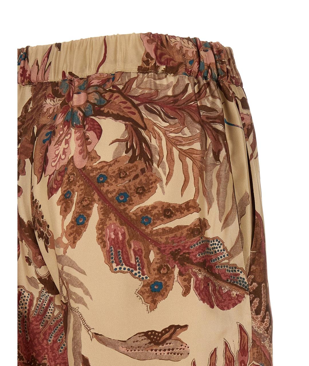 WEEKEND MAX MARA Мульти шелковые прямые брюки, фото 4