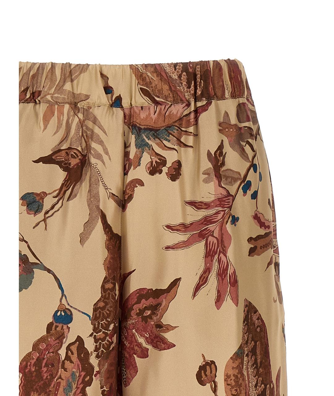 WEEKEND MAX MARA Мульти шелковые прямые брюки, фото 3