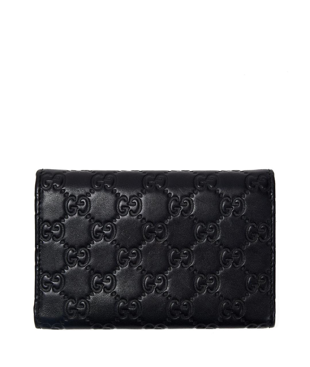 GUCCI Черный кожаный кошелек, фото 2