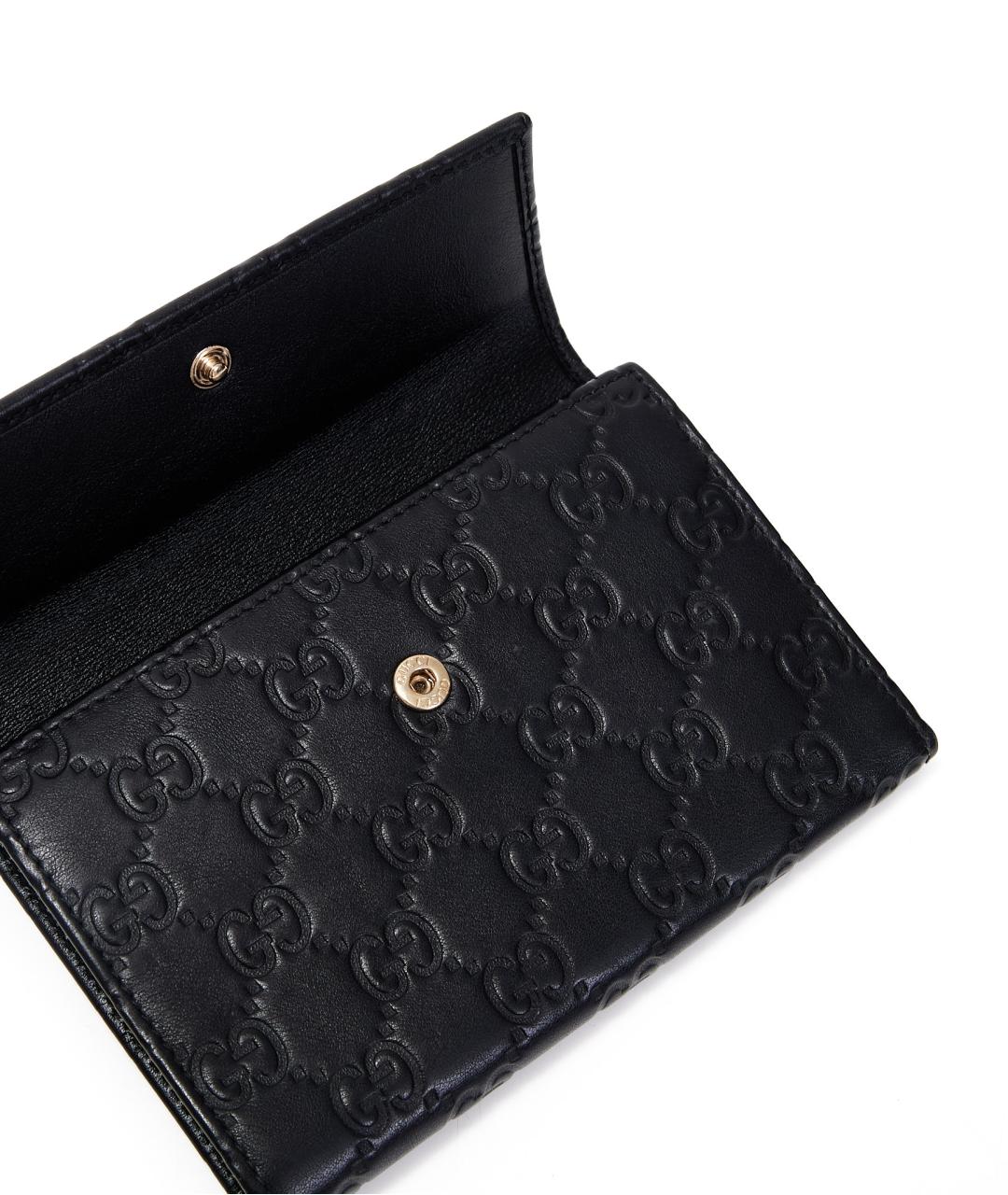 GUCCI Черный кожаный кошелек, фото 3
