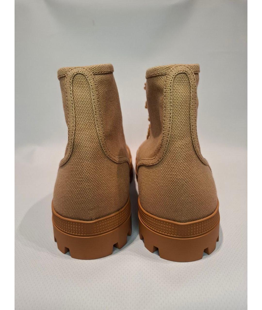 CELINE Горчичные текстильные кеды, фото 4