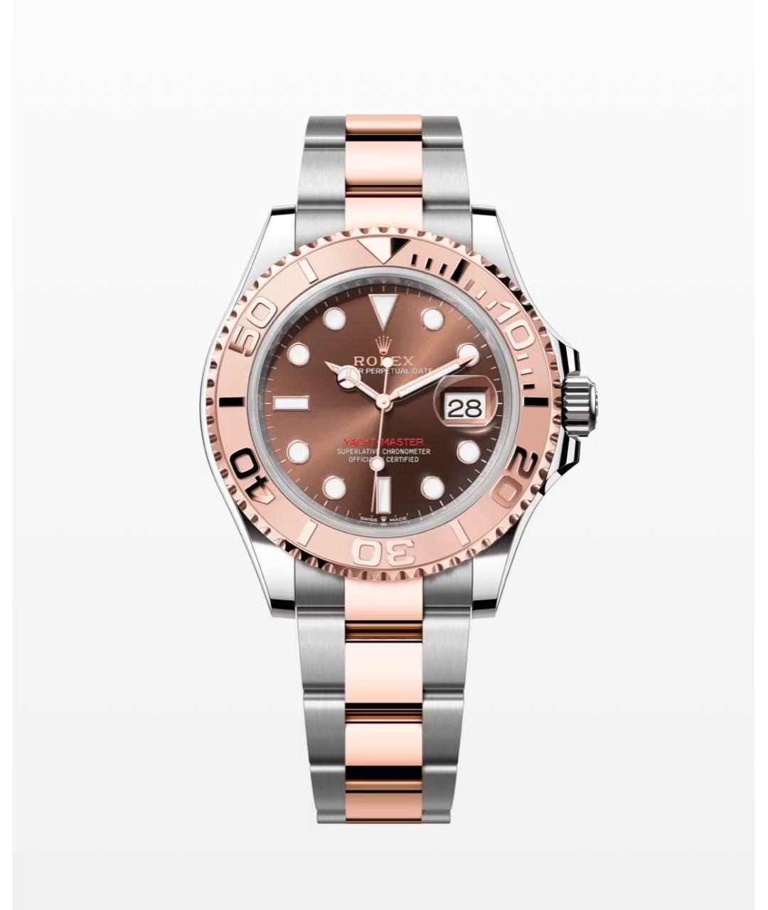 ROLEX Коричневые часы из розового золота, фото 3