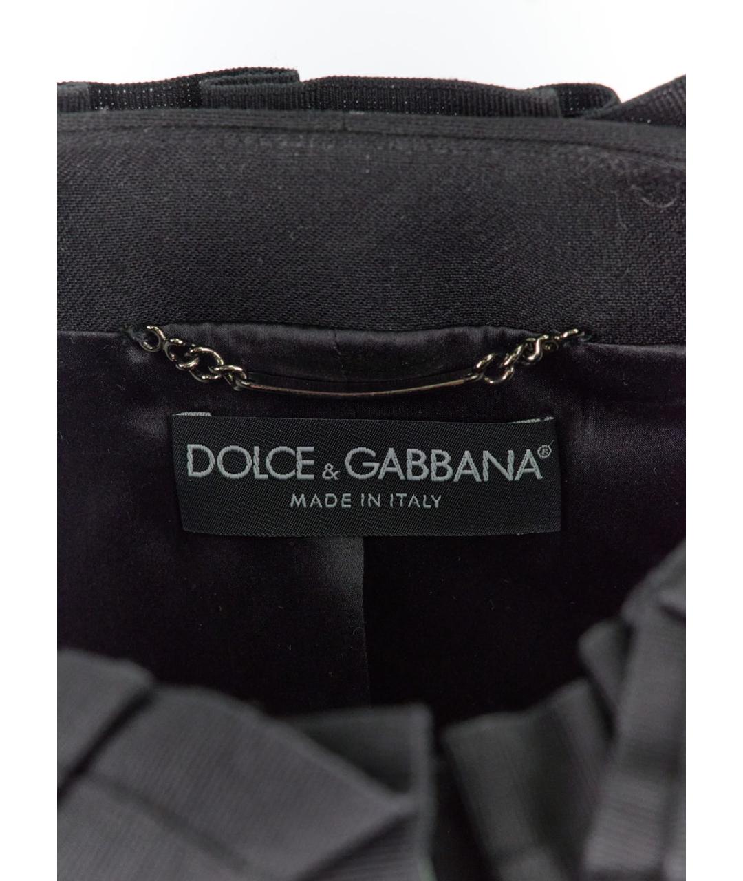 DOLCE&GABBANA Черный шерстяной жакет/пиджак, фото 3