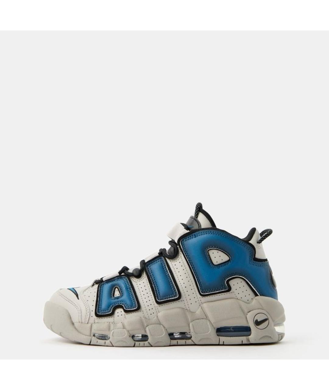 NIKE Серые кожаные высокие кроссовки / кеды, фото 2