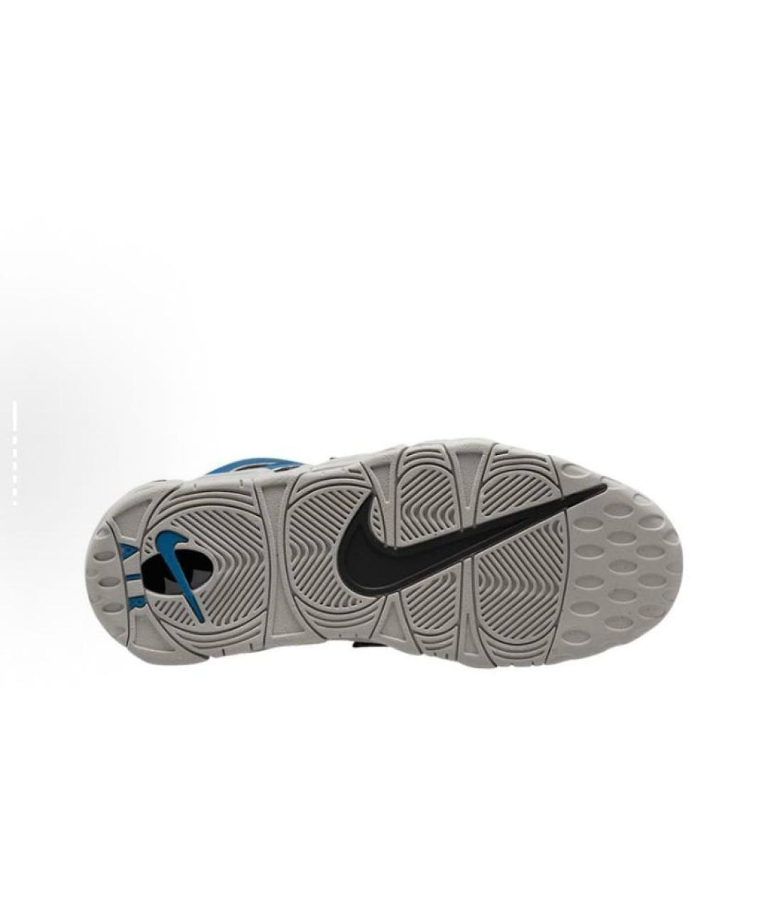 NIKE Серые кожаные высокие кроссовки / кеды, фото 5