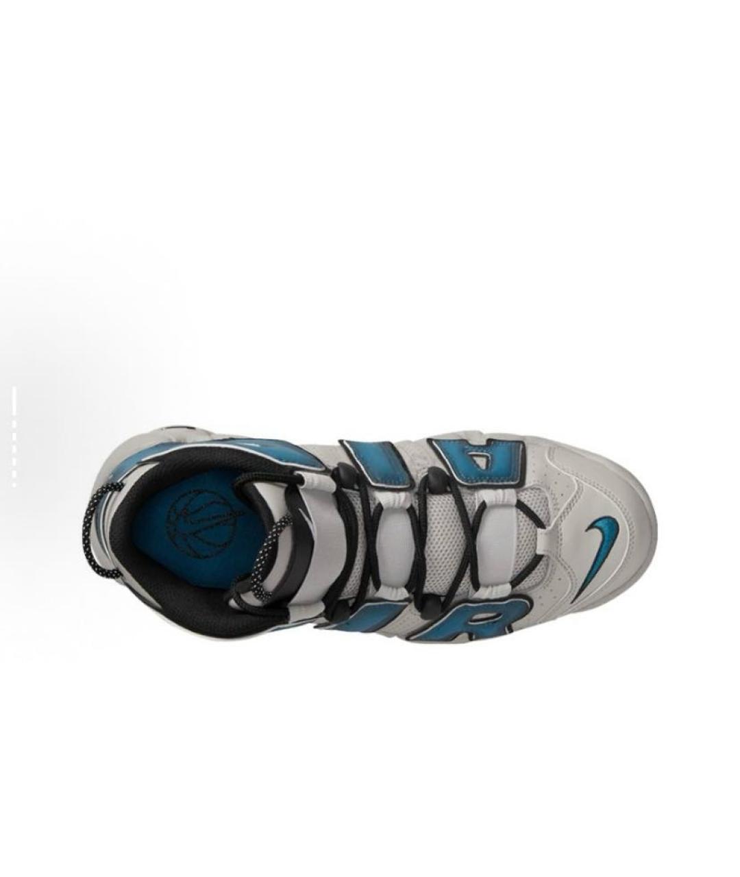 NIKE Серые кожаные высокие кроссовки / кеды, фото 4