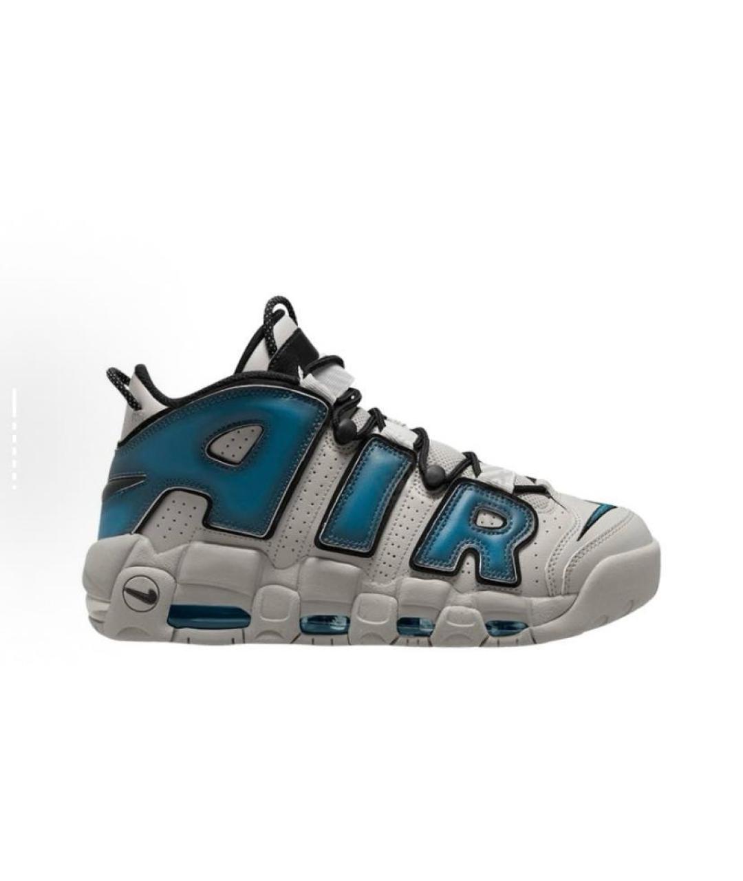 NIKE Серые кожаные высокие кроссовки / кеды, фото 6