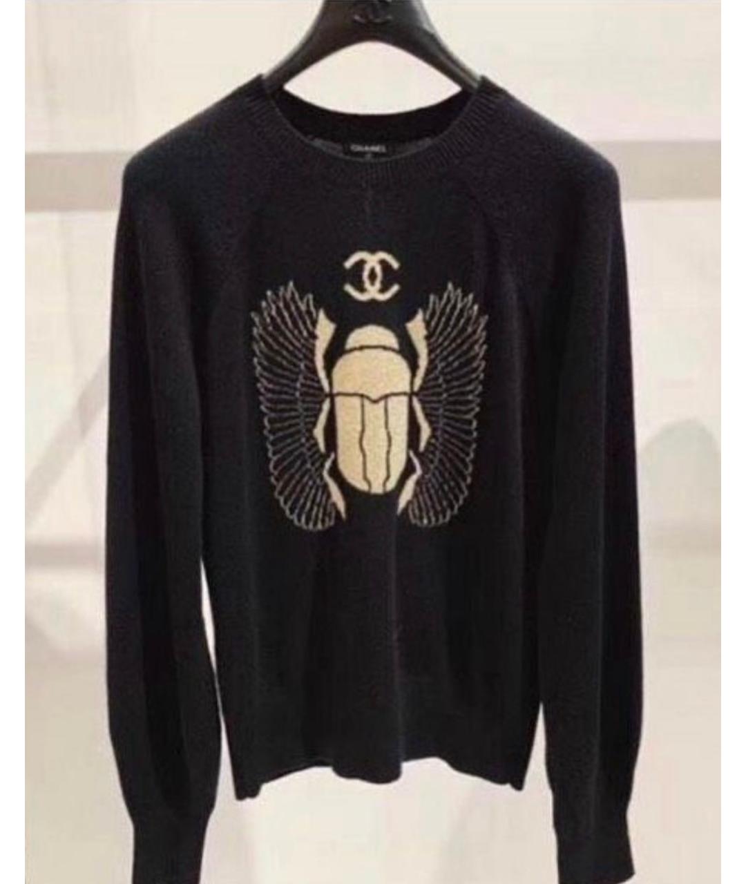 CHANEL Черный кашемировый джемпер / свитер, фото 2