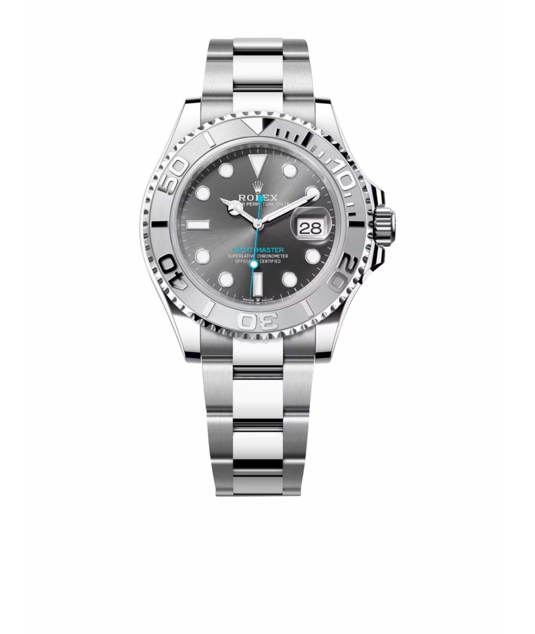 ROLEX Антрацитовые платиновые часы, фото 1