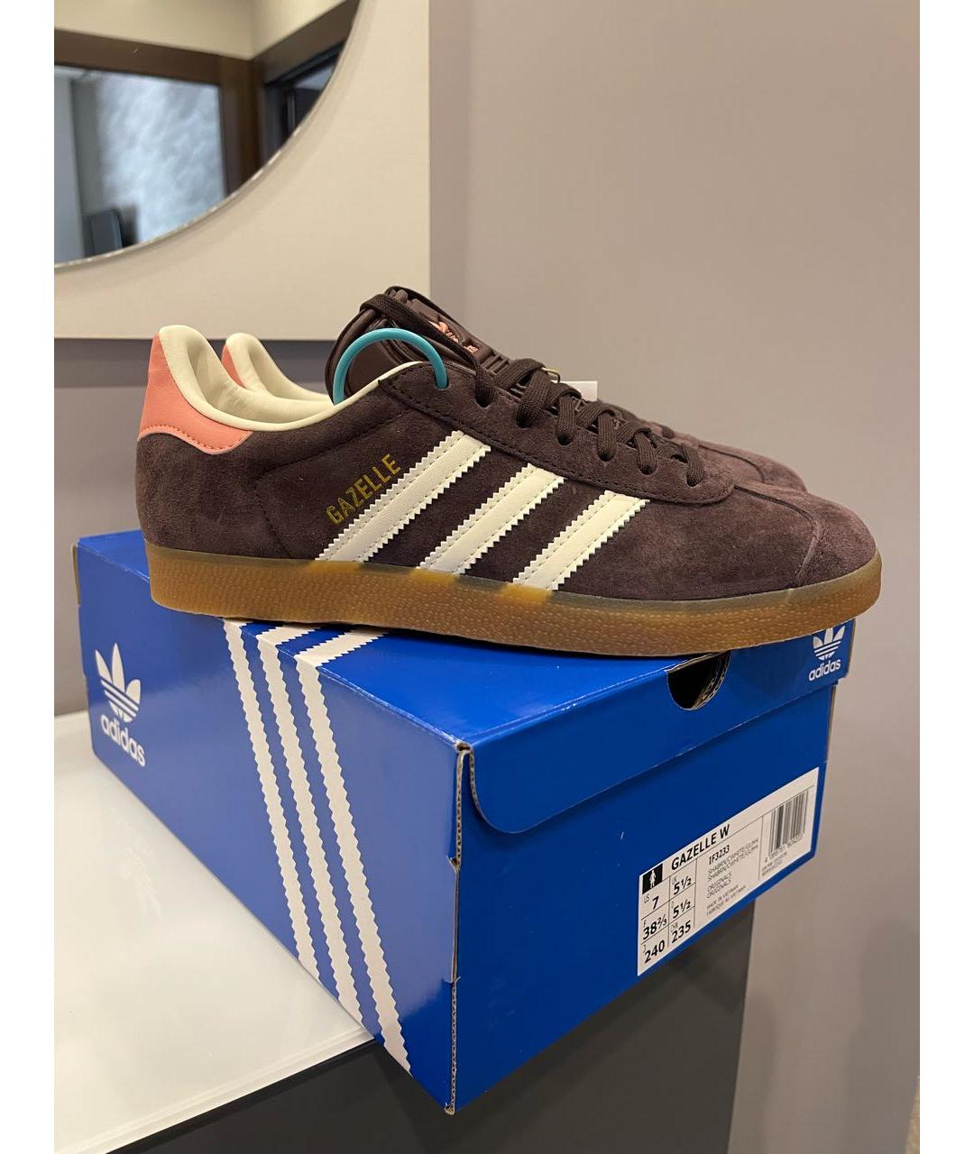 ADIDAS Коричневые замшевые кеды, фото 5