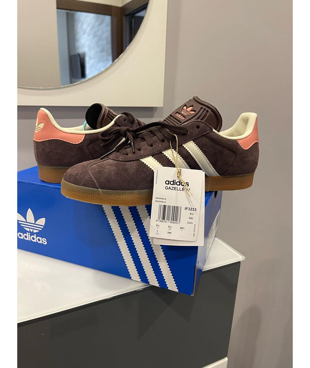 ADIDAS Коричневые замшевые кеды, фото 6