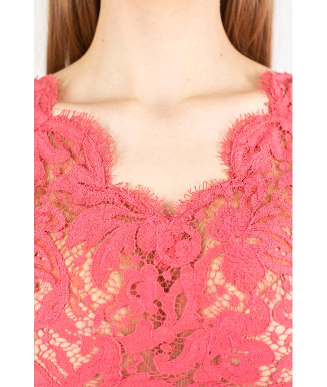 ZUHAIR MURAD Коралловый ацетатный костюм с юбками, фото 4