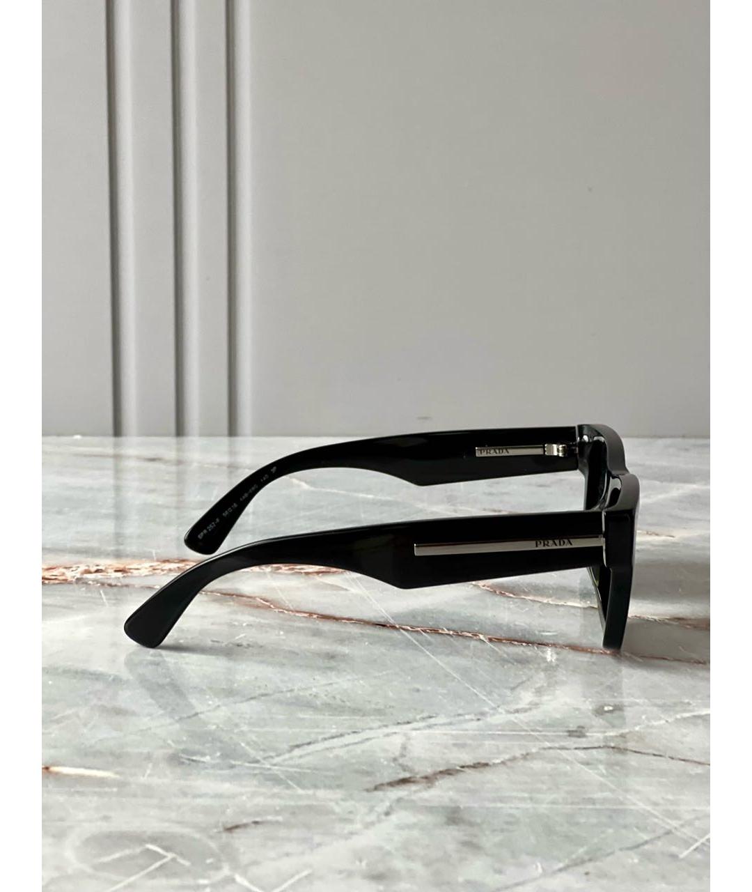 PRADA Черные пластиковые солнцезащитные очки, фото 6