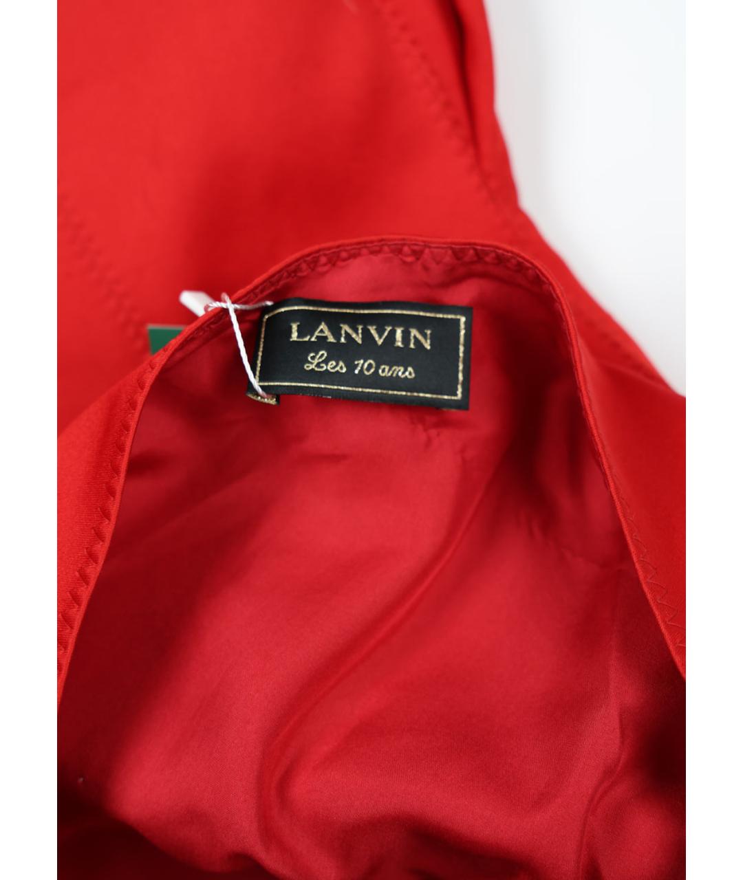 LANVIN Красное полиэстеровое коктейльное платье, фото 3