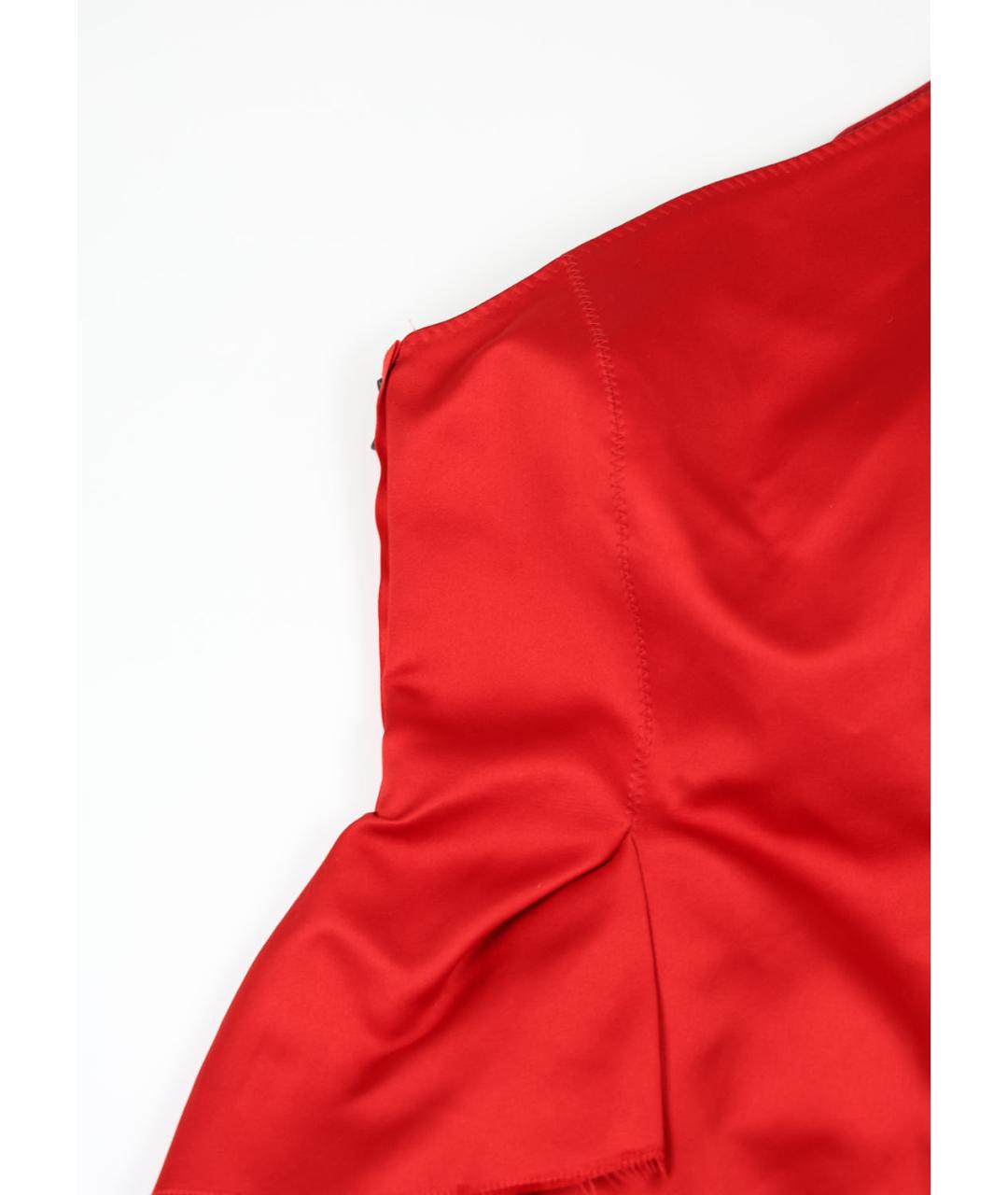 LANVIN Красное полиэстеровое коктейльное платье, фото 5