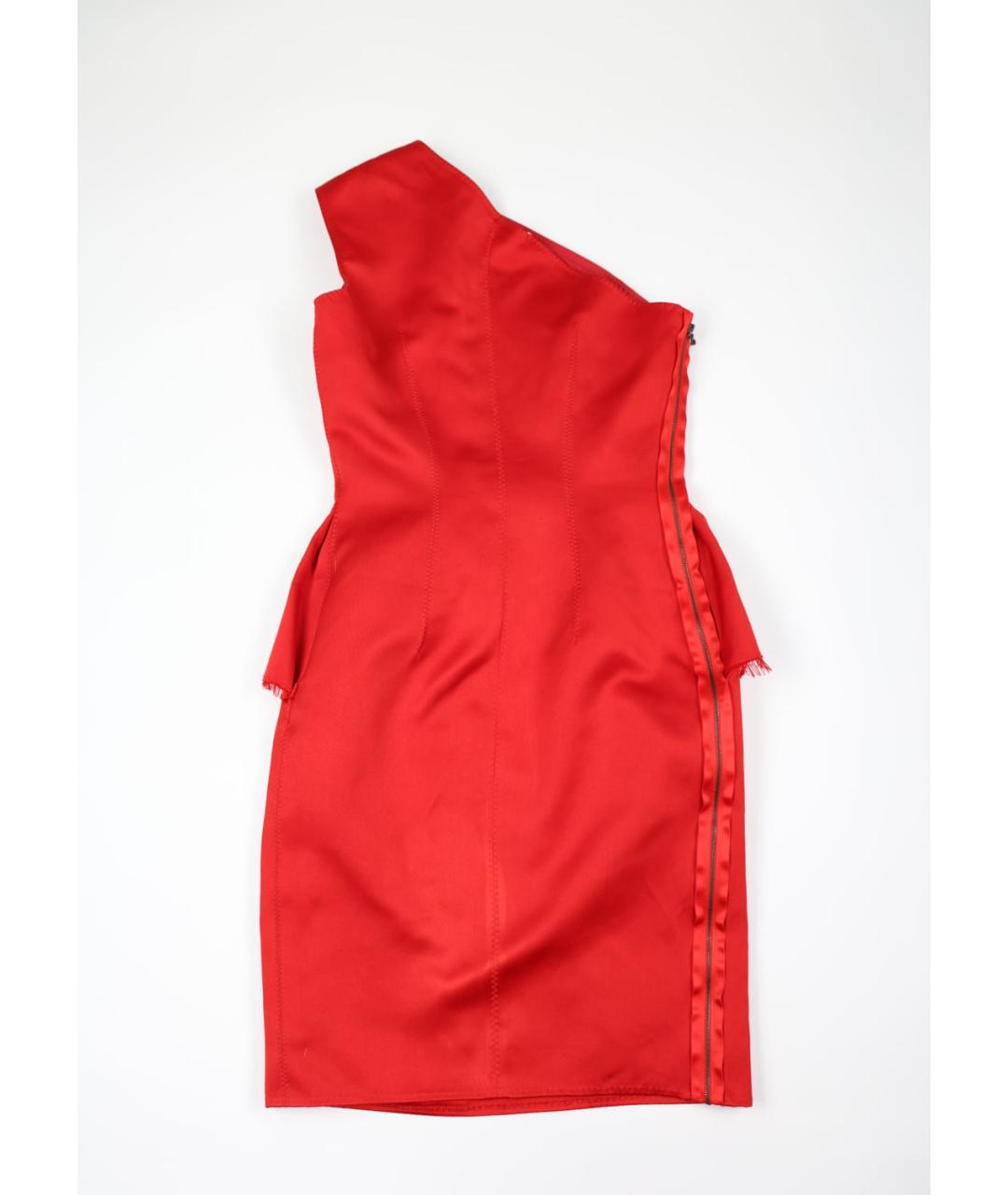 LANVIN Красное полиэстеровое коктейльное платье, фото 2