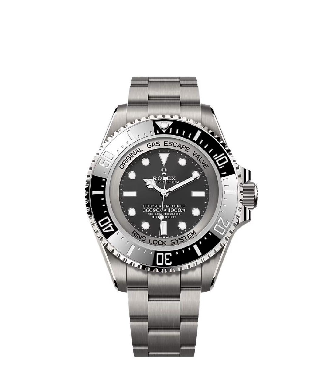 ROLEX Черные металлические часы, фото 1