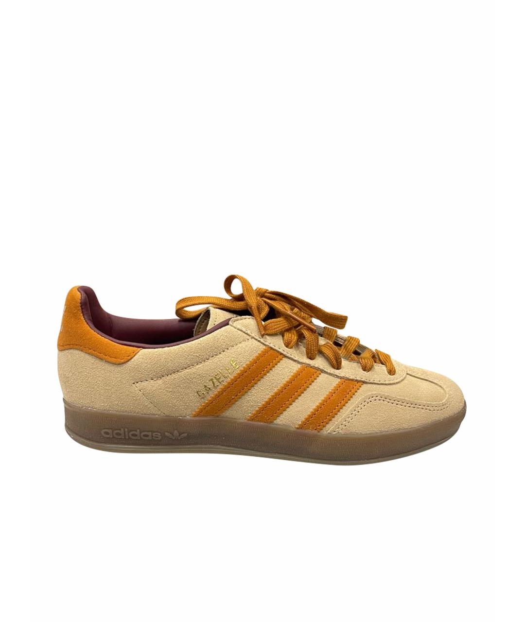 ADIDAS Бежевые замшевые кеды, фото 1