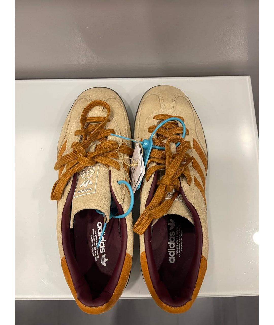 ADIDAS Бежевые замшевые кеды, фото 3