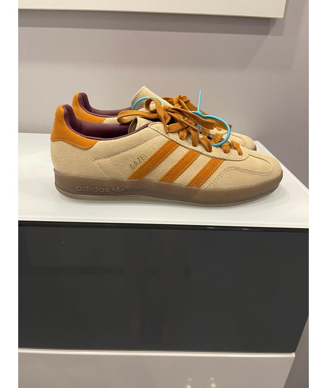 ADIDAS Бежевые замшевые кеды, фото 9