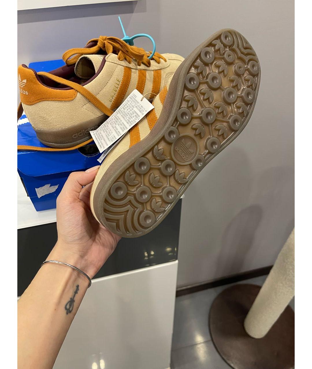 ADIDAS Бежевые замшевые кеды, фото 8