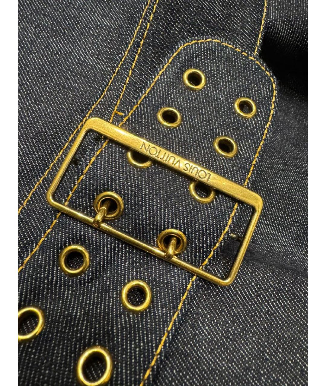 LOUIS VUITTON Темно-синее деним повседневное платье, фото 6
