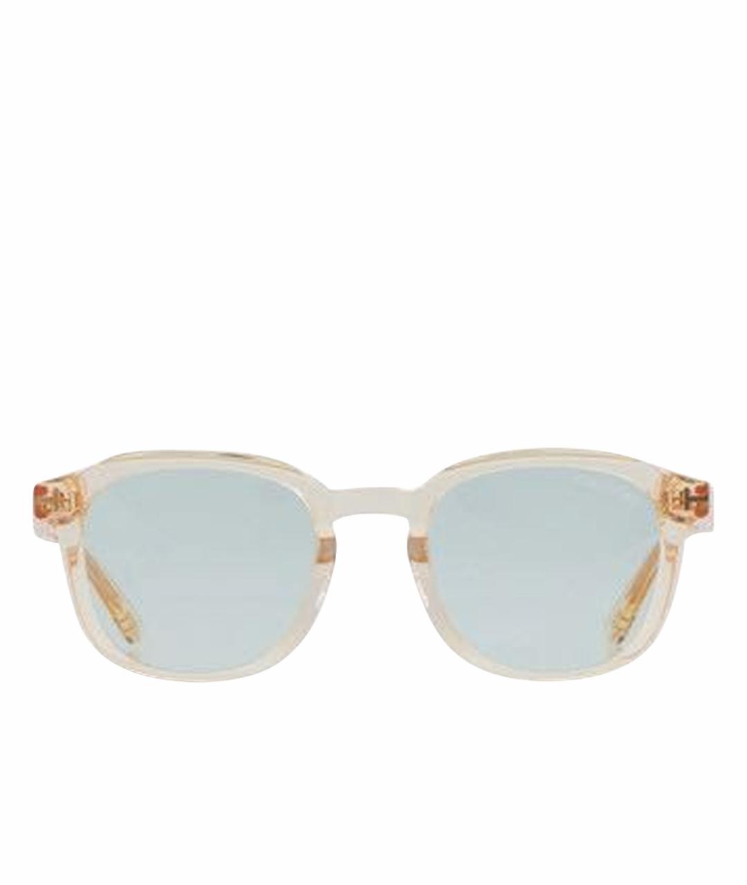 TOM FORD Золотые пластиковые солнцезащитные очки, фото 1
