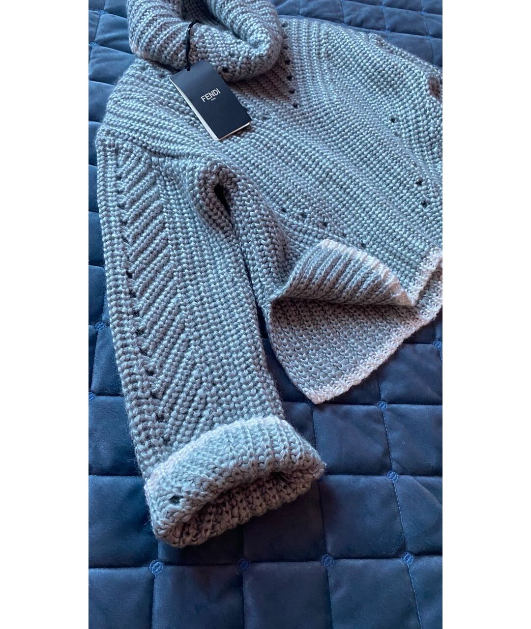 FENDI Серый кашемировый джемпер / свитер, фото 3