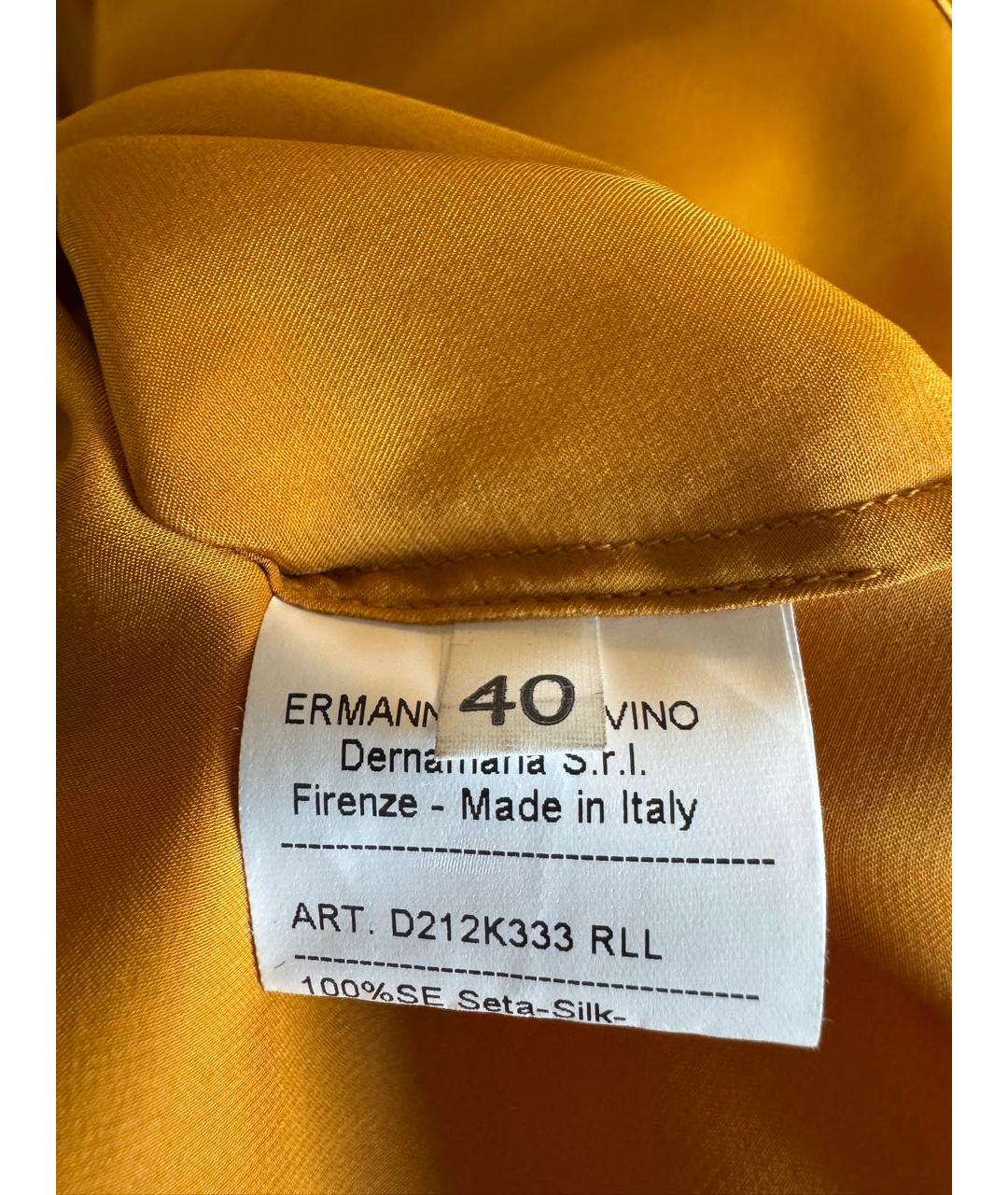 ERMANNO SCERVINO Оранжевая шелковая блузы, фото 4