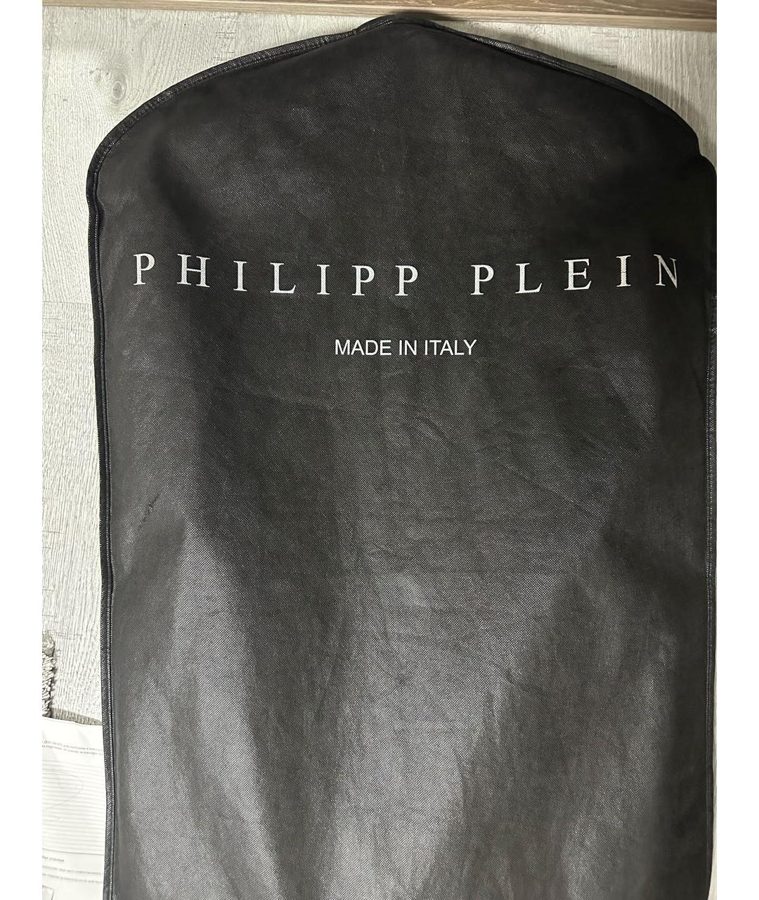PHILIPP PLEIN Черная кожаная куртка, фото 6