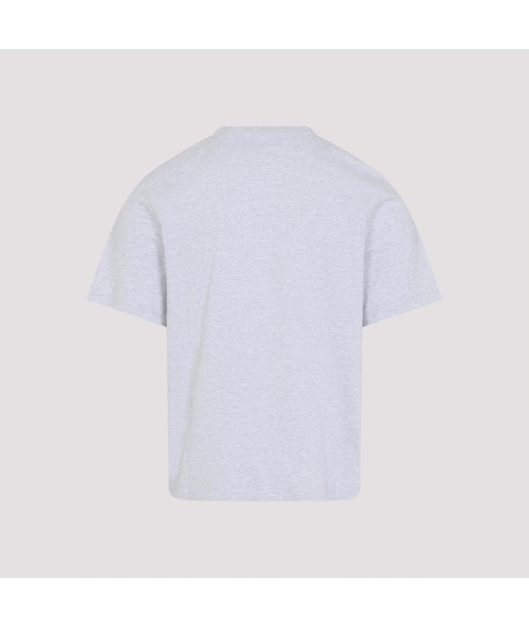 JACQUEMUS Серая хлопковая футболка, фото 3