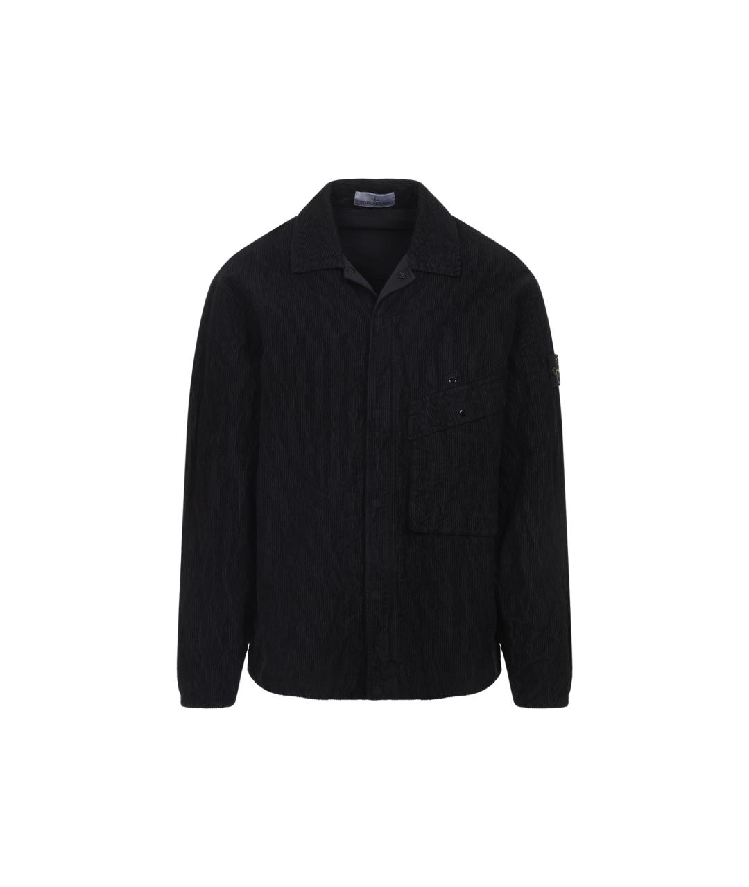 STONE ISLAND Черная хлопковая кэжуал рубашка, фото 1