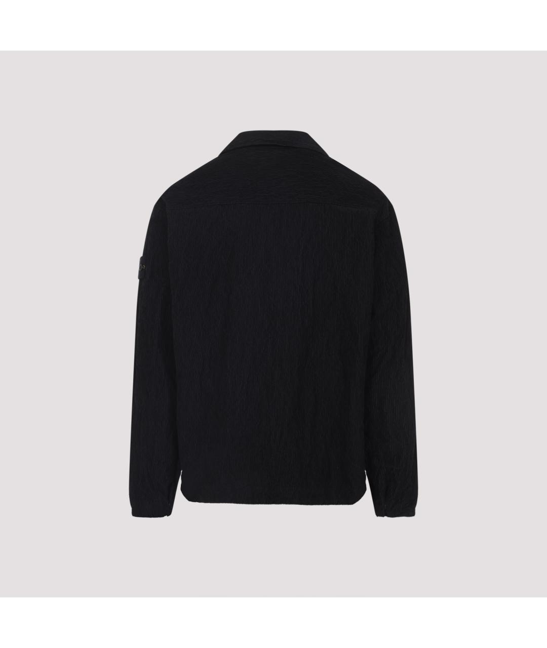 STONE ISLAND Черная хлопковая кэжуал рубашка, фото 4