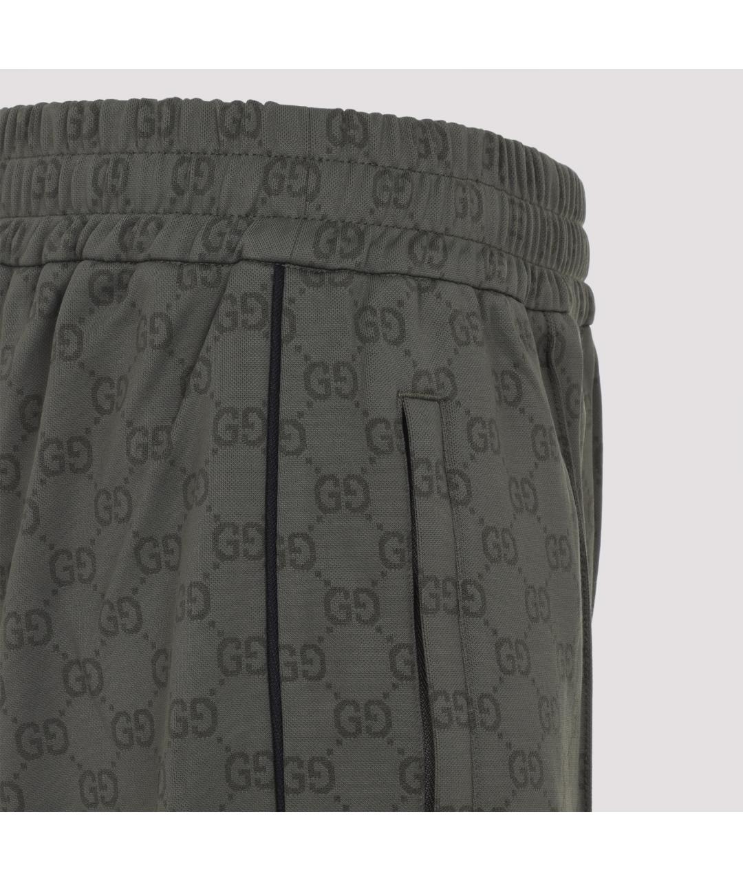 GUCCI Зеленые полиамидовые повседневные брюки, фото 5