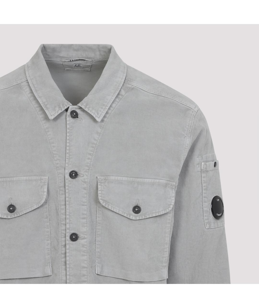 CP COMPANY Серая хлопковая кэжуал рубашка, фото 5