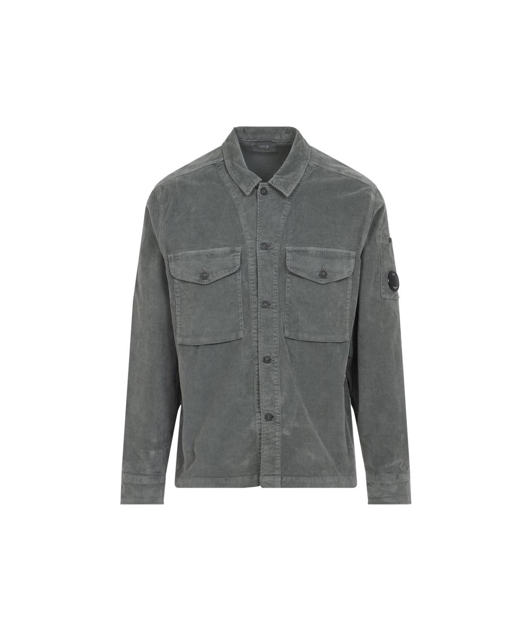 CP COMPANY Серая хлопковая кэжуал рубашка, фото 1