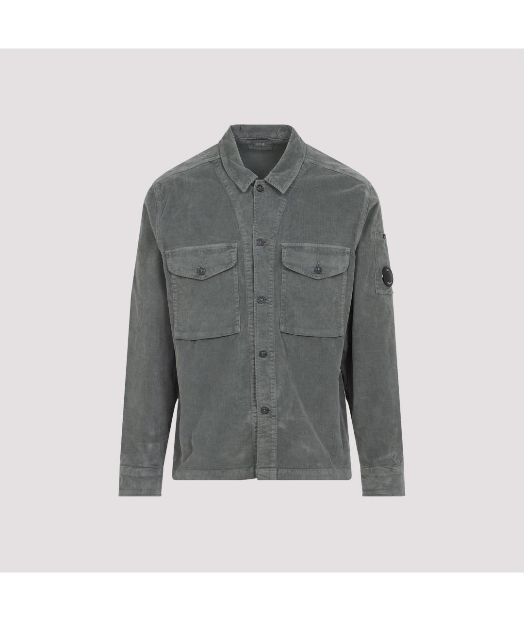 CP COMPANY Серая хлопковая кэжуал рубашка, фото 3