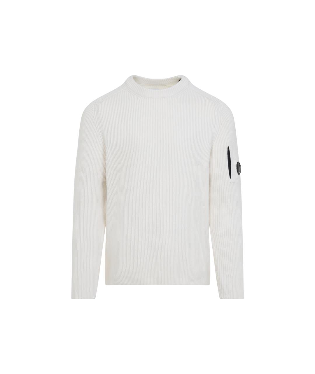 CP COMPANY Белый хлопковый джемпер / свитер, фото 1