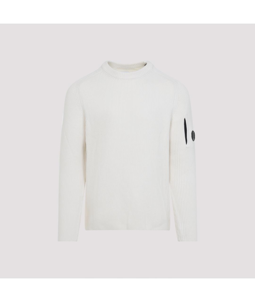 CP COMPANY Белый хлопковый джемпер / свитер, фото 3