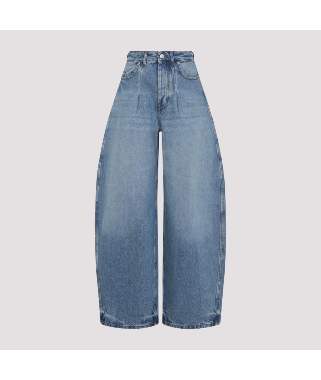 JACQUEMUS Голубые хлопковые прямые джинсы, фото 2