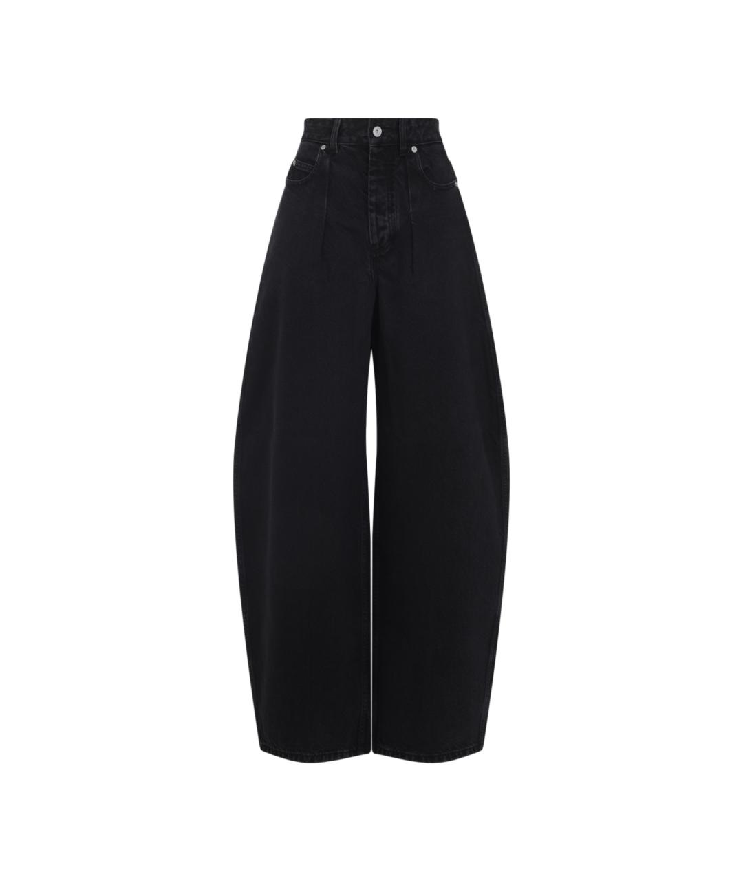 JACQUEMUS Черные хлопковые прямые джинсы, фото 1