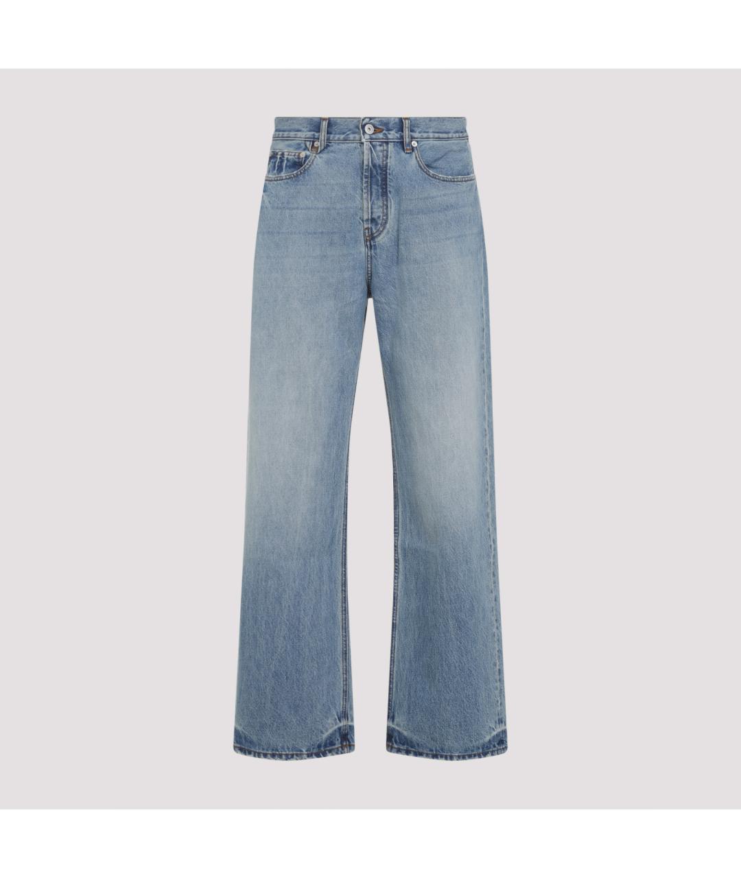 JACQUEMUS Голубые хлопковые прямые джинсы, фото 2