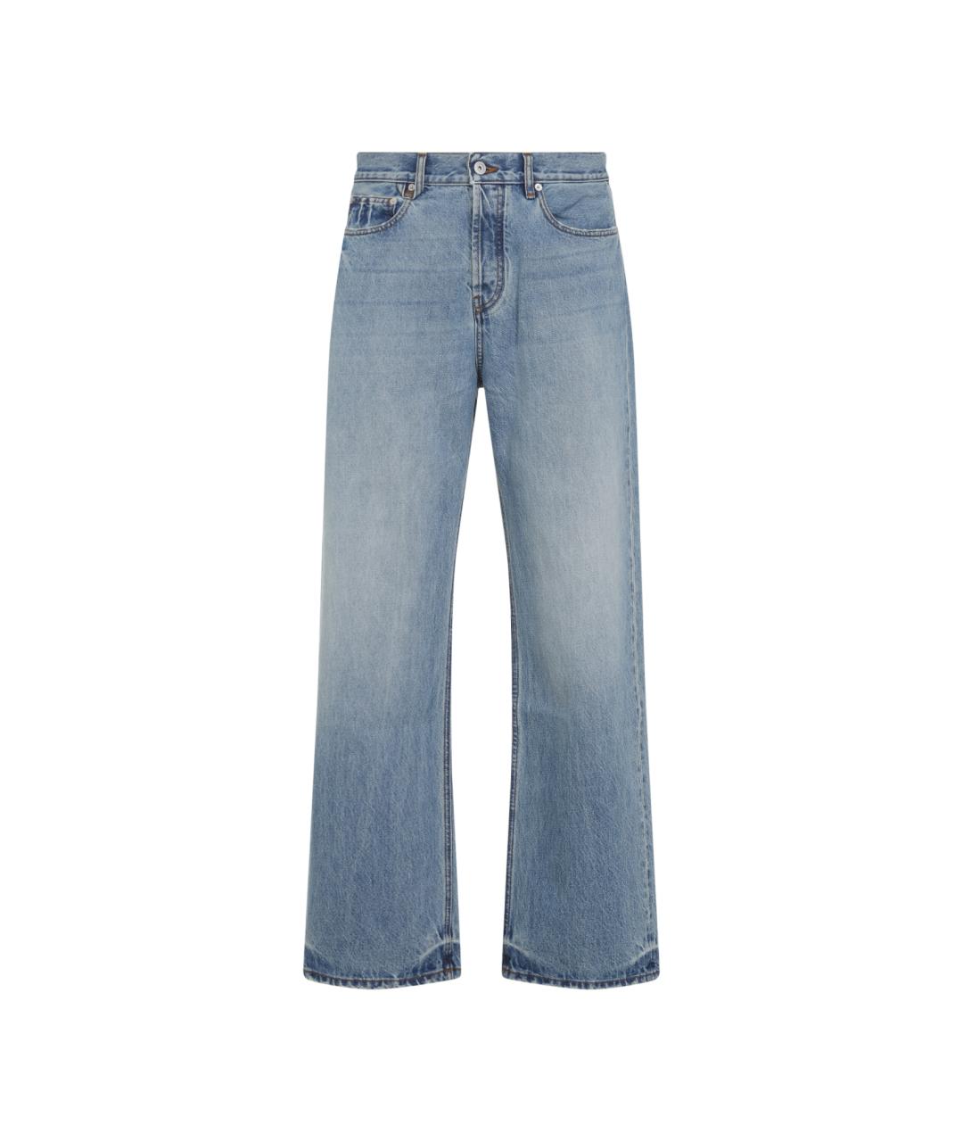 JACQUEMUS Голубые хлопковые прямые джинсы, фото 1