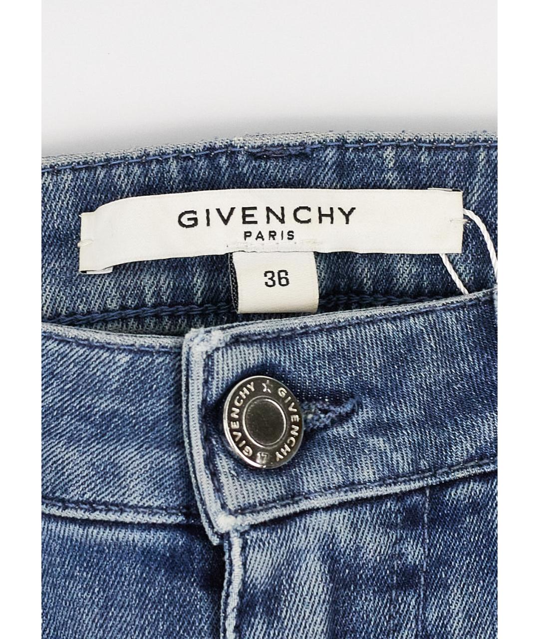 GIVENCHY Голубые хлопко-эластановые прямые джинсы, фото 3