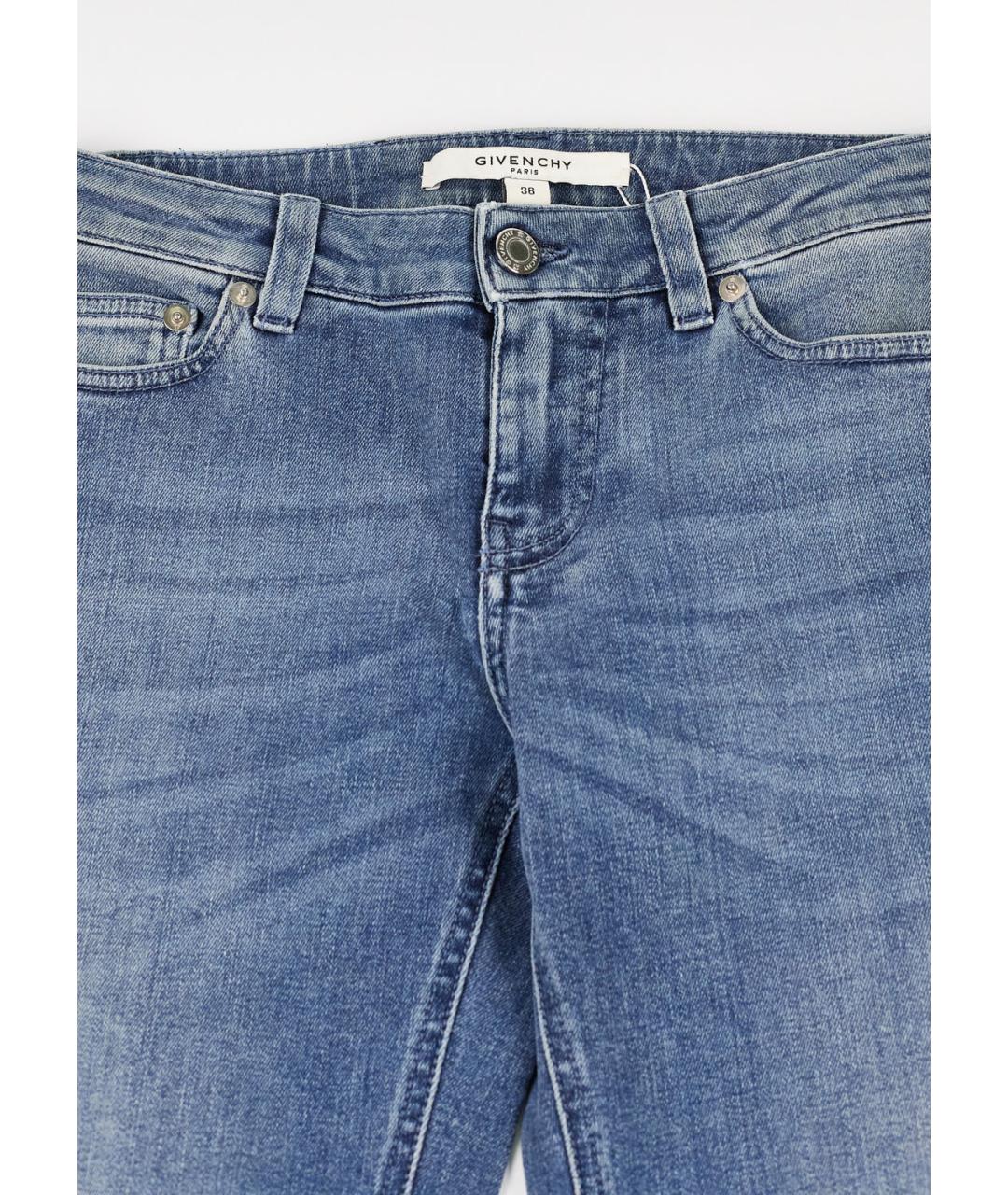 GIVENCHY Голубые хлопко-эластановые прямые джинсы, фото 4